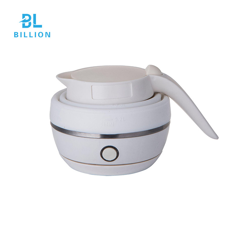 2019 New Hot Product 0.6L  Plastic Silicone Material Mini Travel  Electric Kettle Folding Kettle Factory