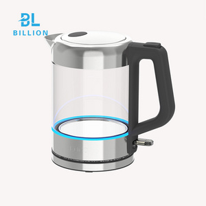 2.0L 110V 60Hz  Electric Glass Tea Kettle with Blue LED Light Change Color When Boiling Water hervidor electrico