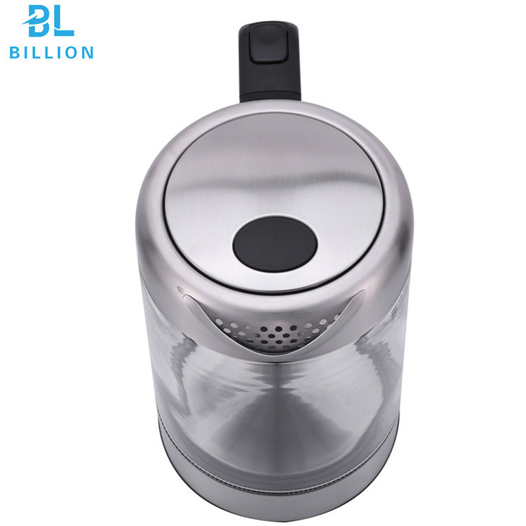 2.0L 110V 60Hz  Electric Glass Tea Kettle with Blue LED Light Change Color When Boiling Water hervidor electrico