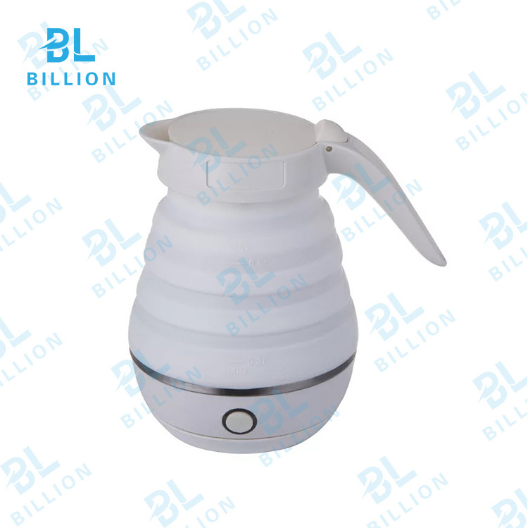 2019 New Hot Product 0.6L  Plastic Silicone Material Mini Travel  Electric Kettle Folding Kettle Factory