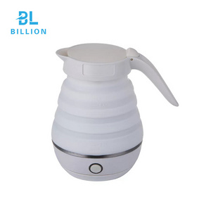 2019 New Hot Product 0.6L  Plastic Silicone Material Mini Travel  Electric Kettle Folding Kettle Factory