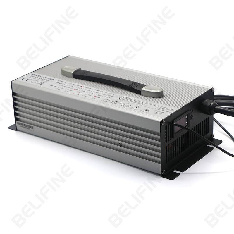 LIFEPO4 Lithium Battery Charger 5A 10A 15A 20A Charger 12V 24V 36V 48V 72V 96V DC Battery Charger with Fan