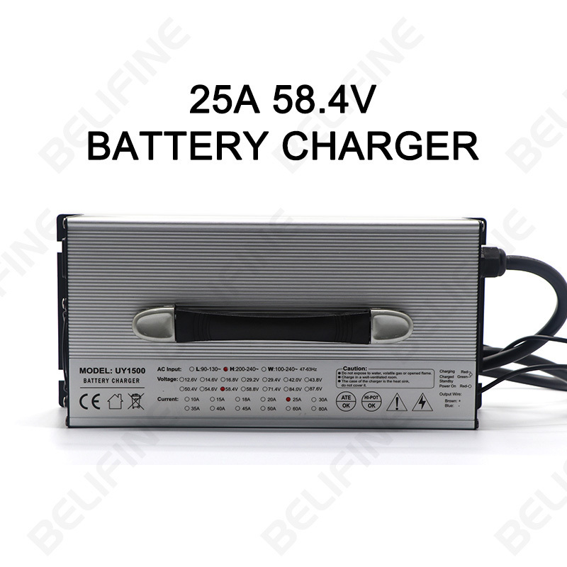 LIFEPO4 Lithium Battery Charger 5A 10A 15A 20A Charger 12V 24V 36V 48V 72V 96V DC Battery Charger with Fan