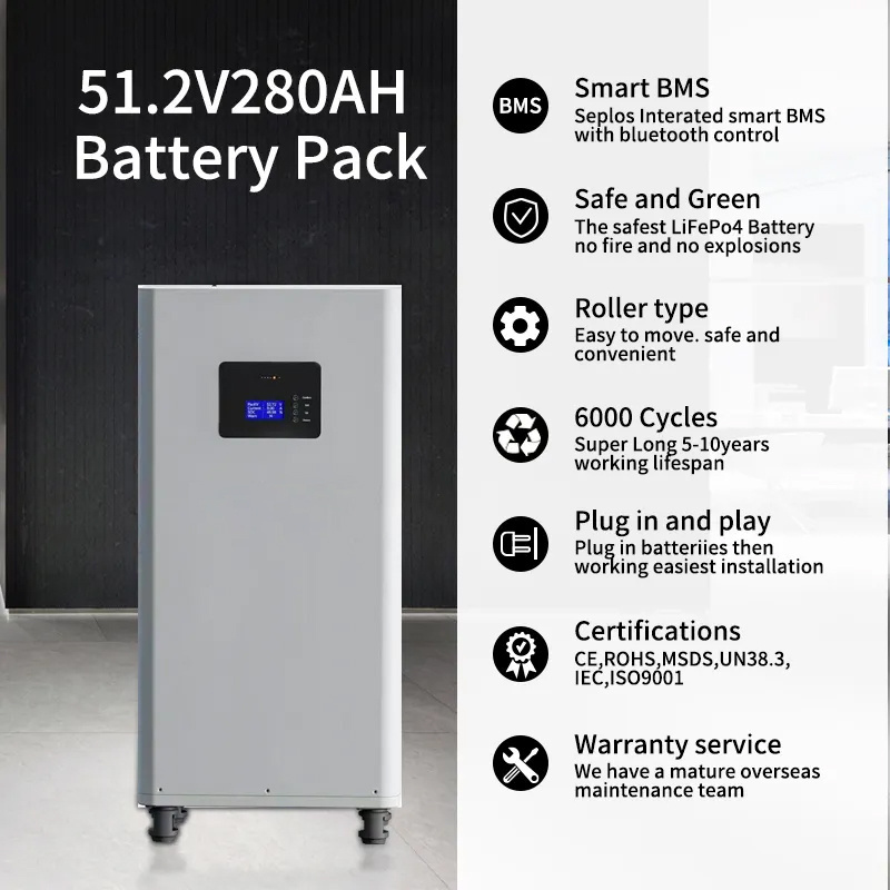 New Standing Seplos 16pcs 280Ah 48V Empty Case DIY Kits 300Ah 320Ah Lifepo4 Solar Energy Storage battery Case