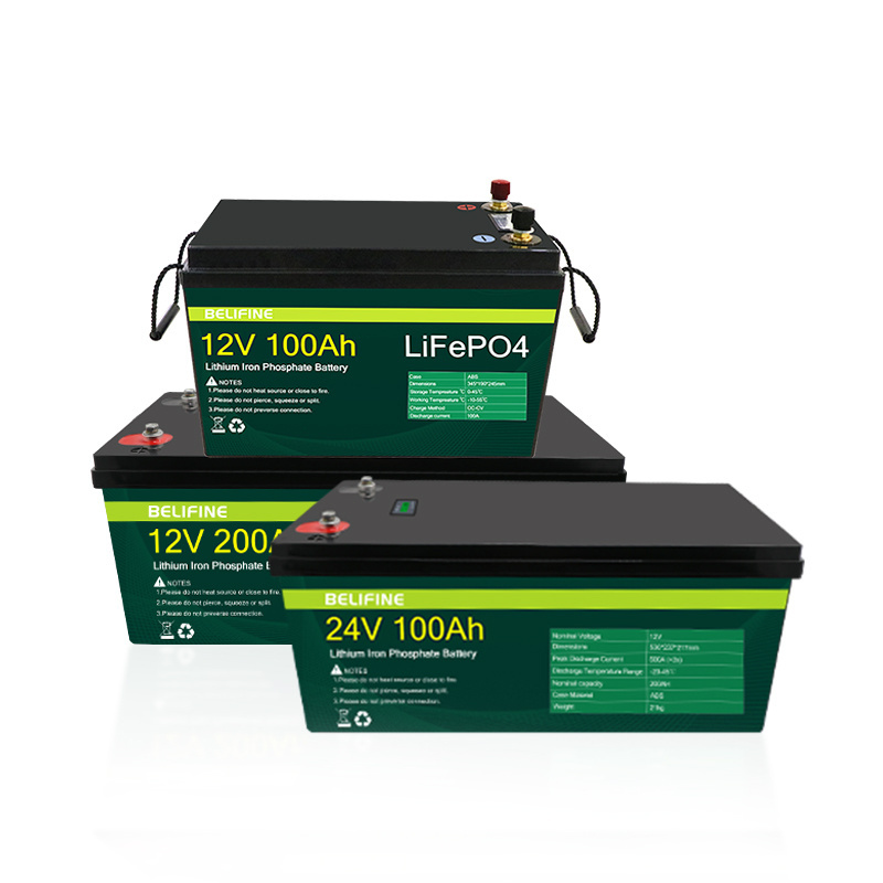 12v 24v 36v 48v LIFEPO4 Battery 50Ah 100Ah 200Ah 300Ah 400Ah Lithium iron Batteries Solar energy storage system RV cart EV Boat