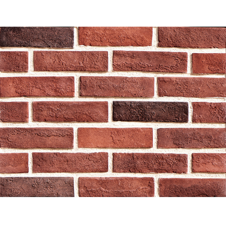 Lightweight cement molding thin red brick slip old style rough texture culture stone manufactured faux brick veneer