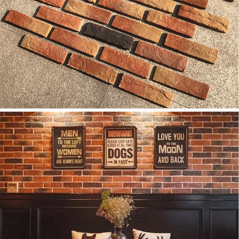 Hot selling red antique wall decorative tiles artificial culture stone face brick