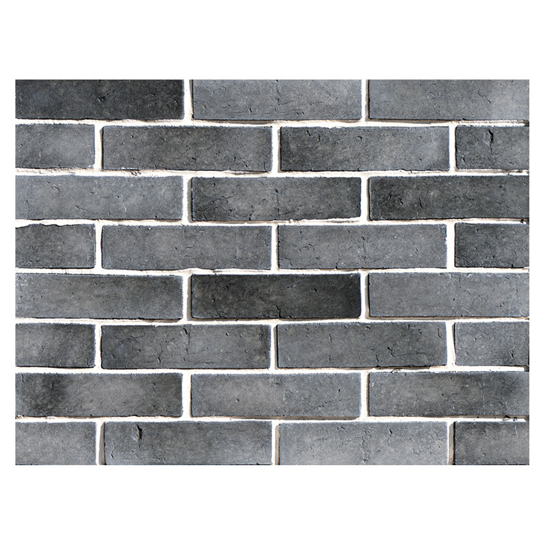 Cement brick stone wall panels outdoor house garden pillar covering antique gray brick decorative brick wall