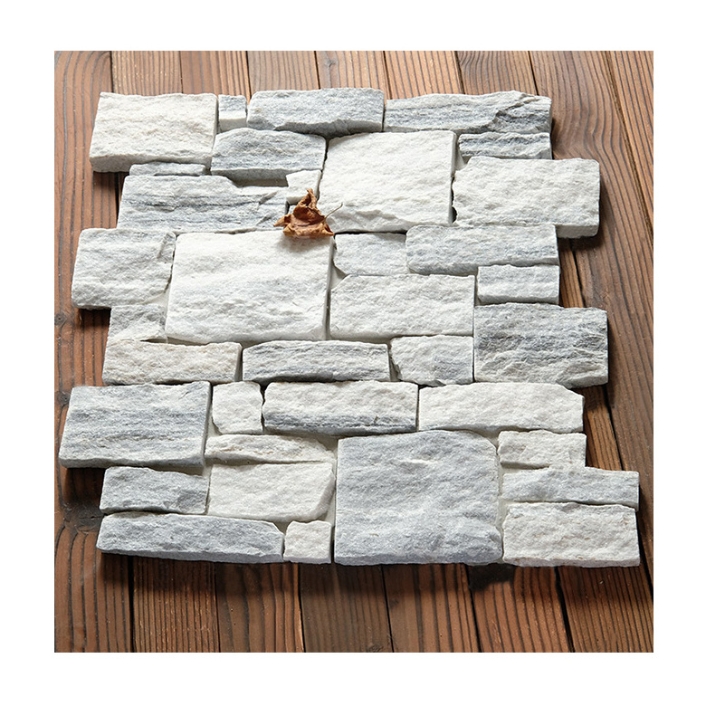 Canada popular front house nature quartz slate stone veneer for pillar corner rusty stacked green stone panel outdoor