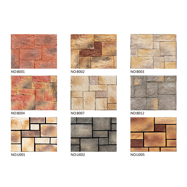 Modern style natural culture stone veneer exterior faux slate lightweight stone veneer panels