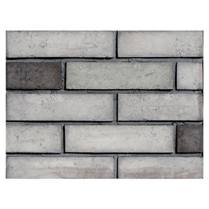 Antique renovation artificial grey brick panel looking exterior cement material grey wall brick