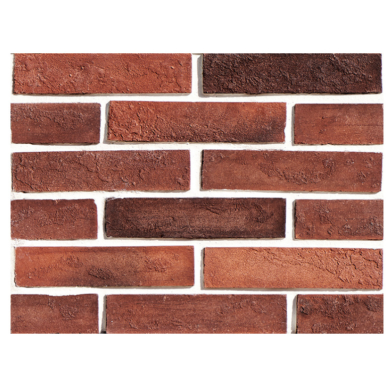 Manufactured 3d cement molding thin brick slip 11mm custom size culture stone faux red old fireproof brick veneer