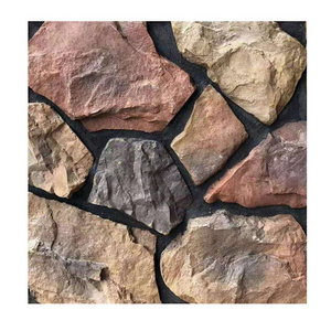 Interior custom color nature rocky slate decoration panels artificial culture 3d dark grey stone panels