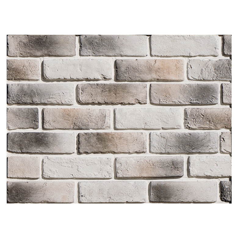 Modern white faux brick panel cladding 240x60 outdoor villa front house garden brick effect wall panel