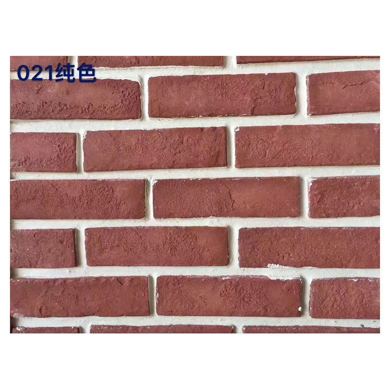 Canada high quality red brick plant white cement e material brick slip artificial culture stone interior 3d brick wall panel