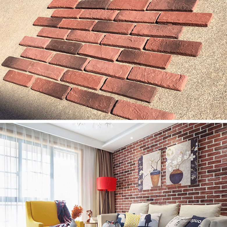 Hot selling red antique wall decorative tiles artificial culture stone face brick