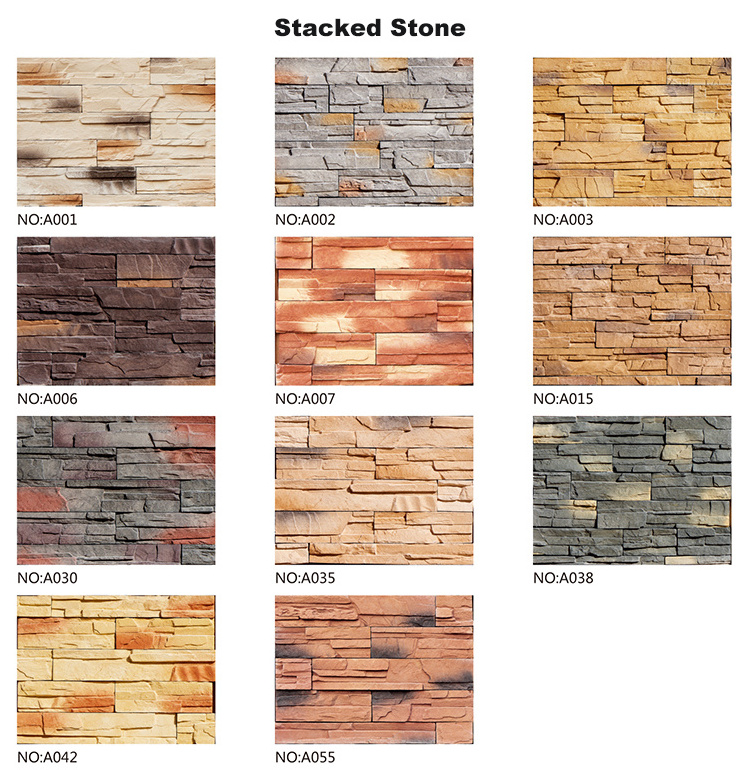 Manufactured exterior stone wall cladding tiles exterior decorative white brick artificial stone