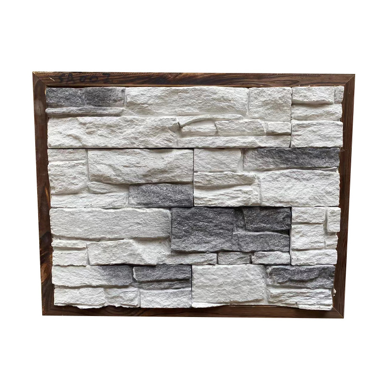 Artificial fire resistant faux stone brick veneer indoor siding stacked natural stone wall panel