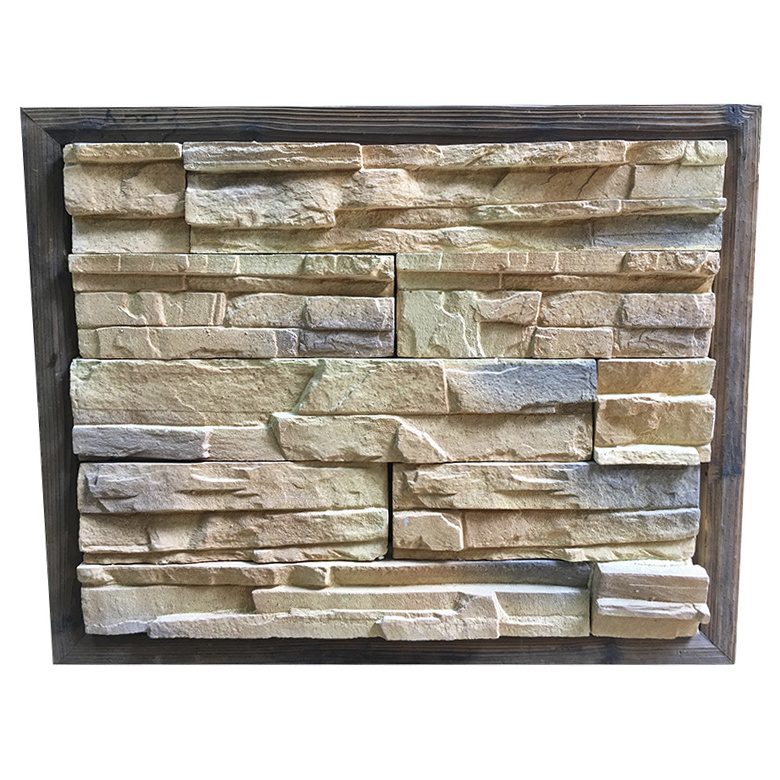 Faux stone wall panels manufactured siding stacked stone veneer artificial rock face stone fireplace decoration