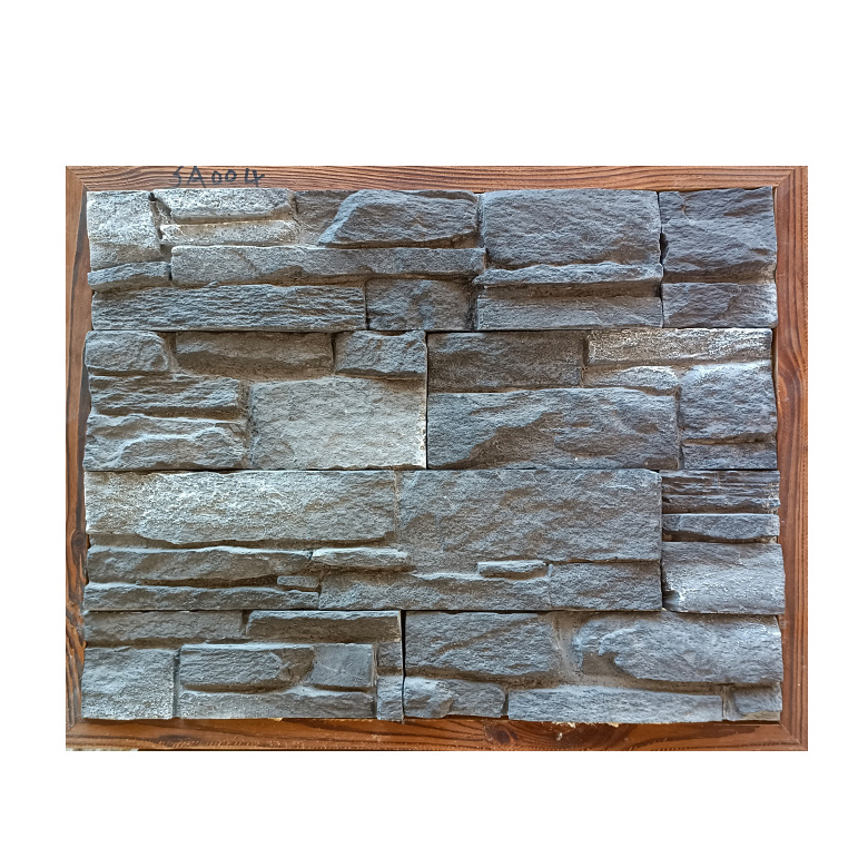 Artificial fire resistant faux stone brick veneer indoor siding stacked natural stone wall panel