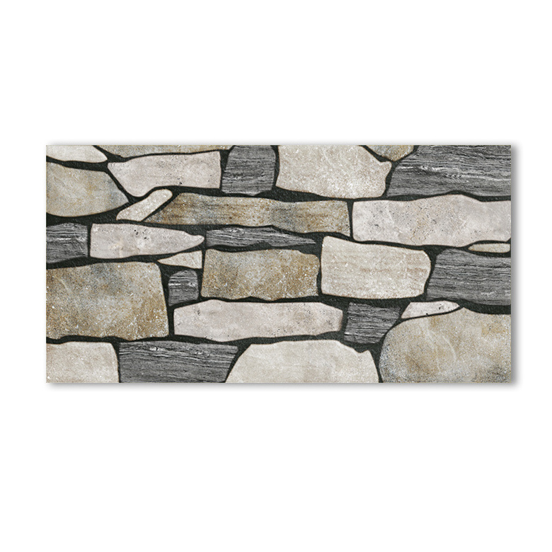 Custom color outdoor wall tiles commercial building facade 300x600 thin stone rock exterior wall ceramic tile