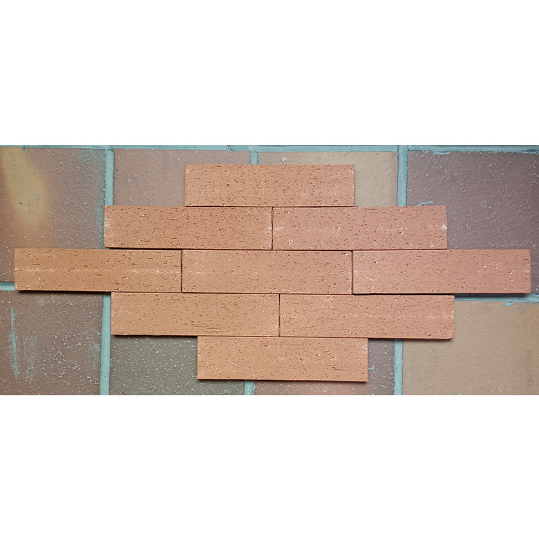 China factory supply antique restored wire cutting clay brick slip 24x6 kiln fired red thin brick veneer exterior