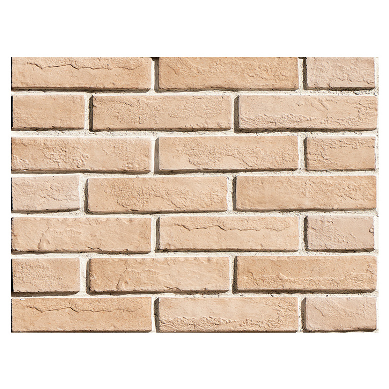 Lightweight cement molding thin red brick slip old style rough texture culture stone manufactured faux brick veneer