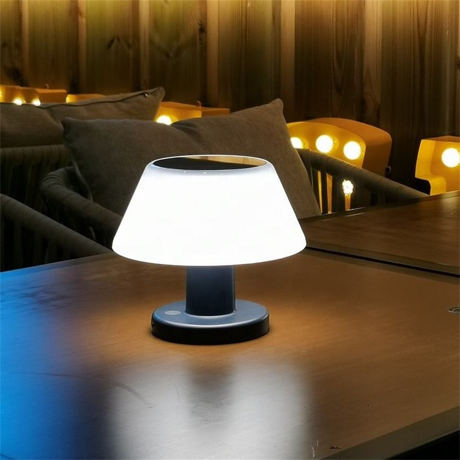 Most Popular Outdoor Indoor Led Solar Desk Lamp Table Light White Night Lights Ip55 Garden Patio Solar Table Lamp