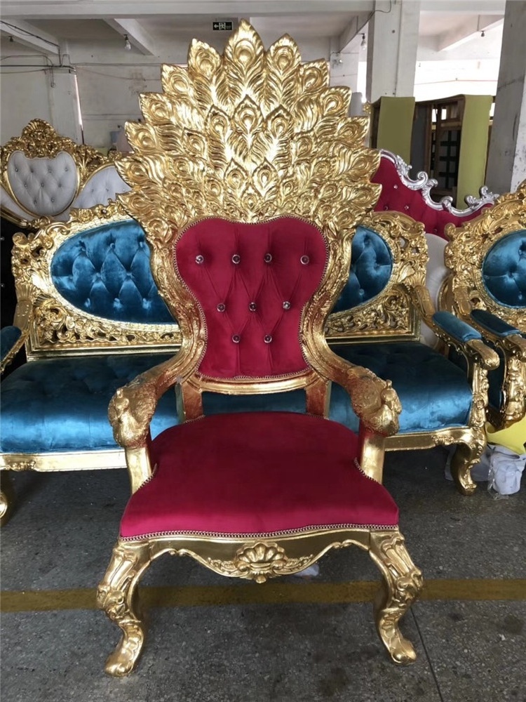 Good quality queen chair luxury high back king throne chair wedding event