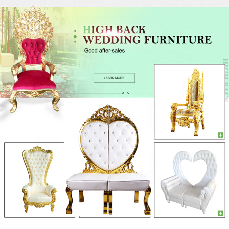 new style heart shape throne wedding furniture love chair sofa wholesale