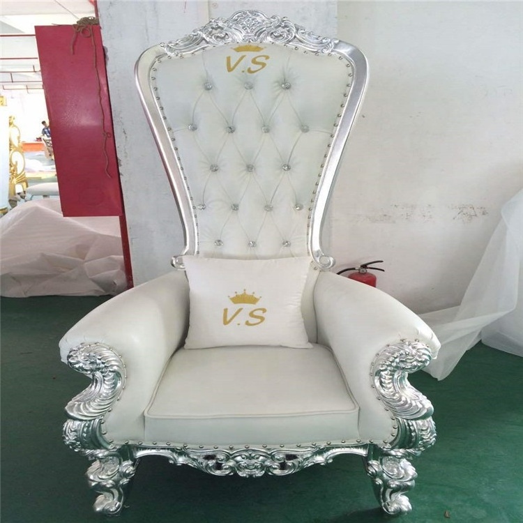 crown & royal wedding use  high back king throne chair for bride and groom