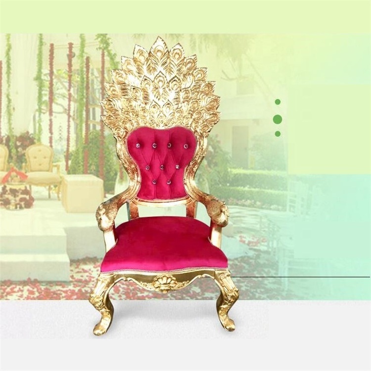 Good quality queen chair luxury high back king throne chair wedding event