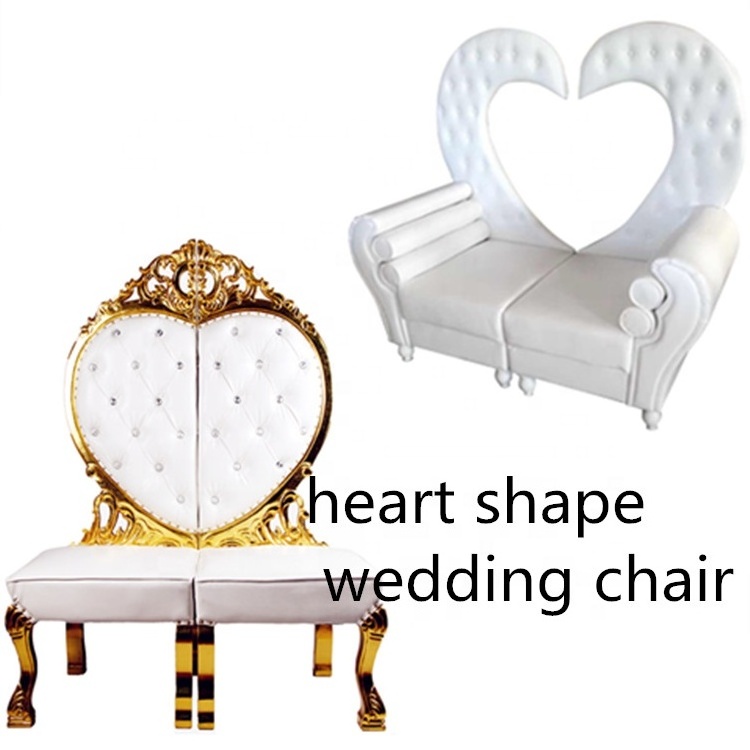 new style heart shape throne wedding furniture love chair sofa wholesale