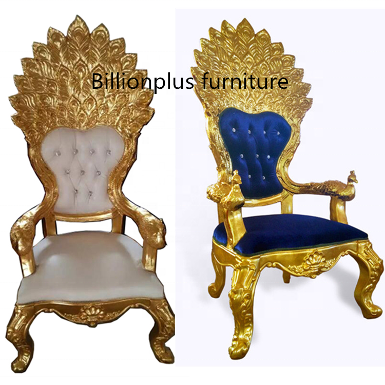 Good quality queen chair luxury high back king throne chair wedding event