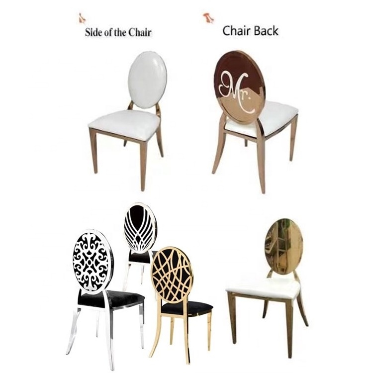 special design cheap stainless steel dining chair modern luxury event wedding chair