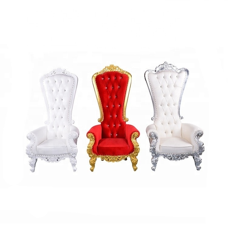 crown & royal wedding use  high back king throne chair for bride and groom