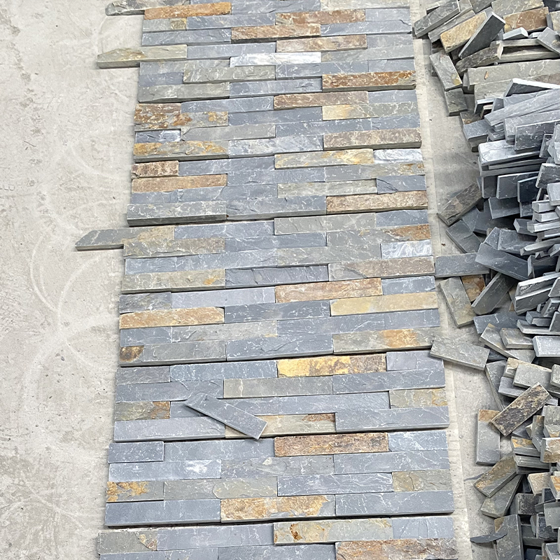 Wholesale Stacked Stone Veneer Natural Slate Z-Shaped Cladding For Fireplace Outdoor