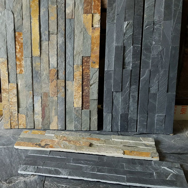 Natural Cultured Slate Stone Exterior Wall Cladding Tiles Wall Veneer Panel For Exterior Wall Cladding