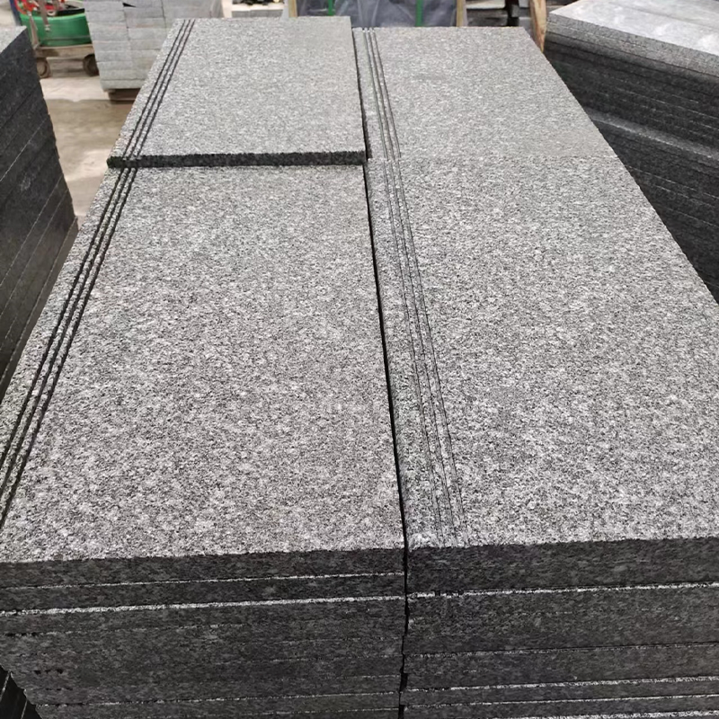 Polished Flamed China Impala White Granite Slabs Stone Granite Outdoor Tile Slabs