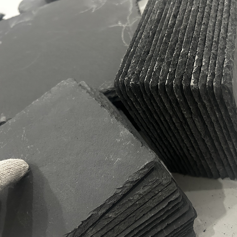 Natural Stone China Slate Tiles Black Color Fast Color Roof Tiles With Good Price