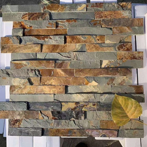 Villa Wall Cladding Natural Slate Black Board Slate Culture Stone Cladding Exterior Wall Panel