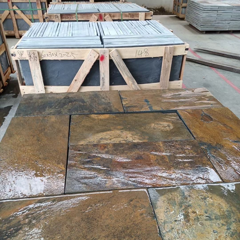 Natural Rusty Slate Floor Tiles Split Surface Floor Tiles Slate Patio Pavers Driveway Paving Slate