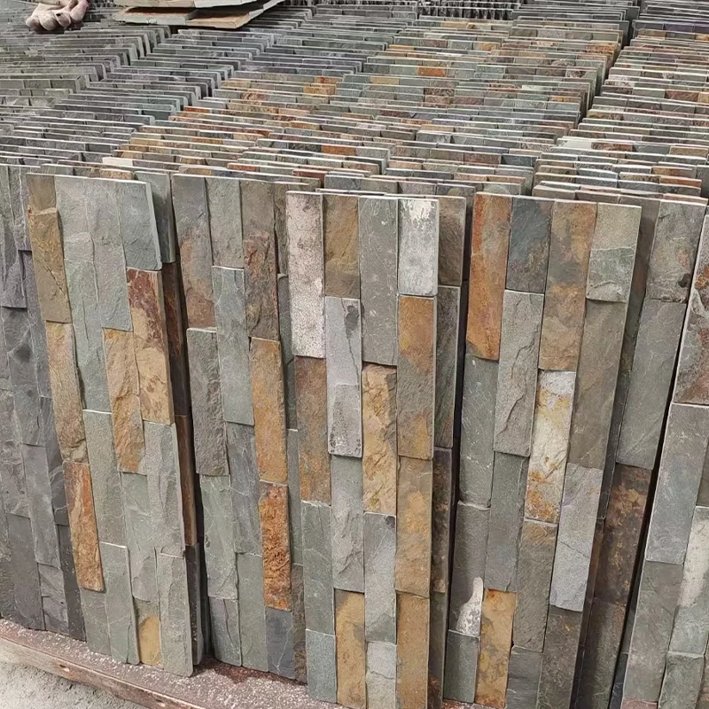 Wholesale Stacked Stone Veneer Natural Slate Z-Shaped Cladding For Fireplace Outdoor