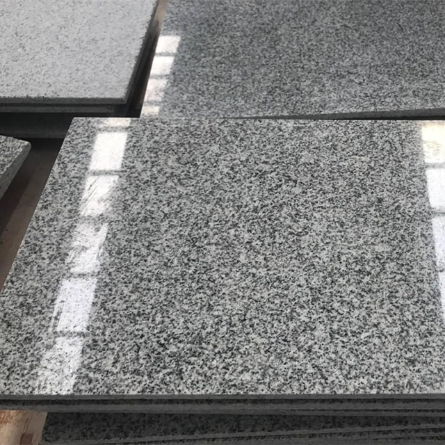 Polished Flamed China Impala White Granite Slabs Stone Granite Outdoor Tile Slabs