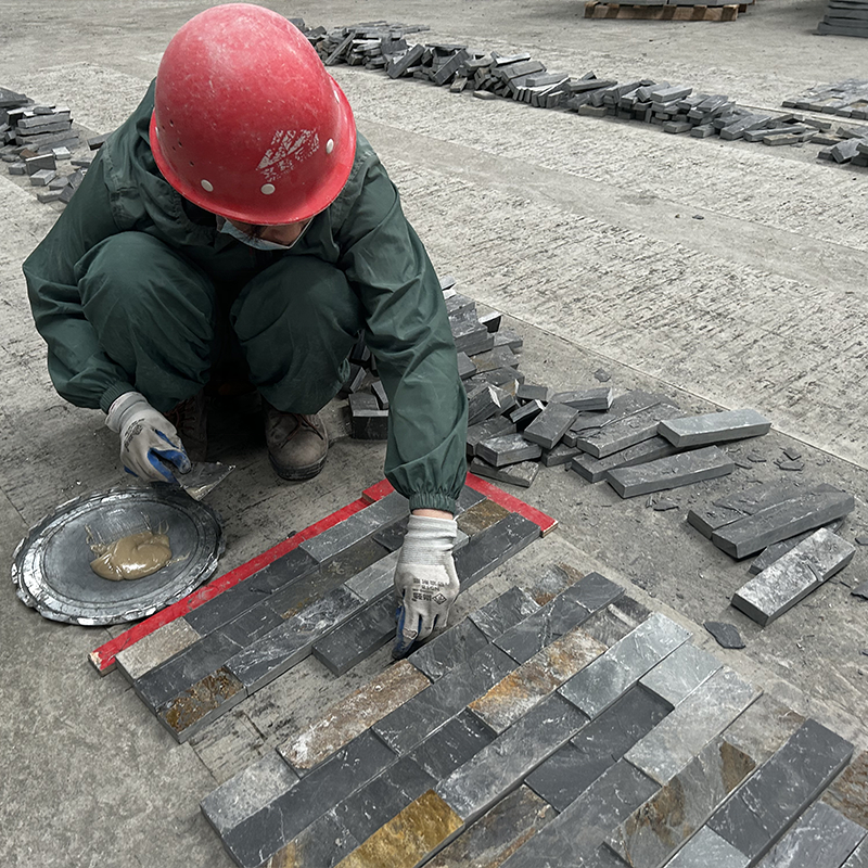 Wholesale Stacked Stone Veneer Natural Slate Z-Shaped Cladding For Fireplace Outdoor