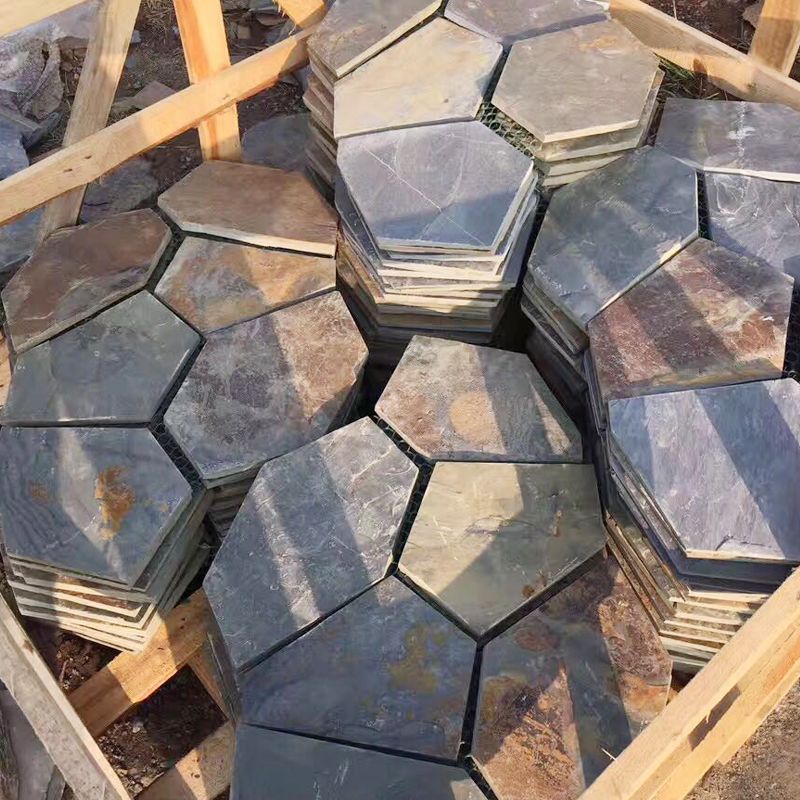 Factory Directly Natural Rust Slate Paving Stone Flagstone for Garden Paths Slate Stone Natural Stone Tiles