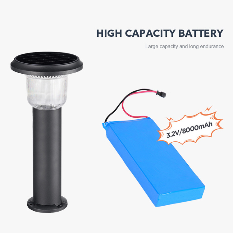 Large Capacity Solar Charging Battery IP65 Waterproof Yard Park Road Decoration Outdoor Lawn Solar Garden Light