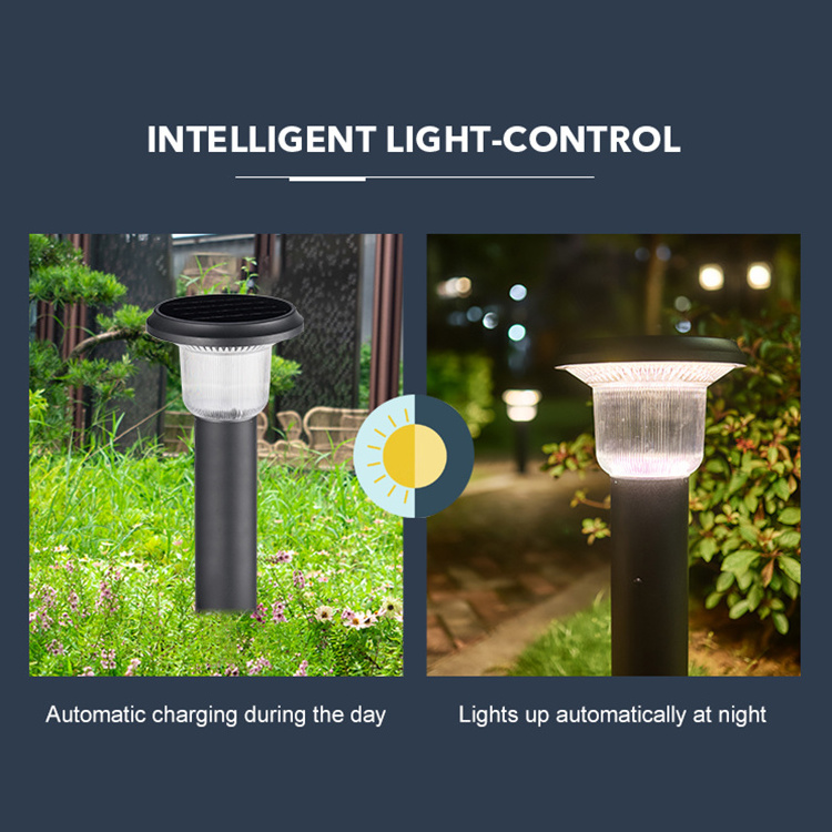 Large Capacity Solar Charging Battery IP65 Waterproof Yard Park Road Decoration Outdoor Lawn Solar Garden Light