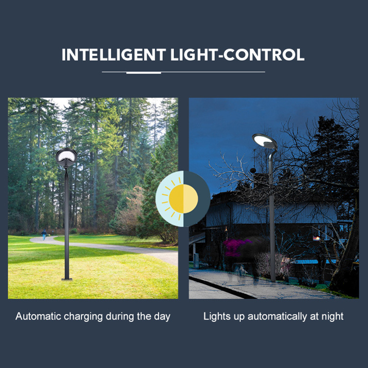 High Lumen Outdoor Garden Yard Decoration Light Ip65 Waterproof Led Pole Lamp Courtyard Outdoor Solar Power Led Garden Lights