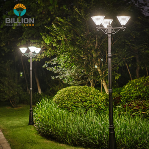 High Lumen Modern Waterproof Decorative Landscape Post Top Garden Lights Outdoor Pole Solar Light Garden Lamp